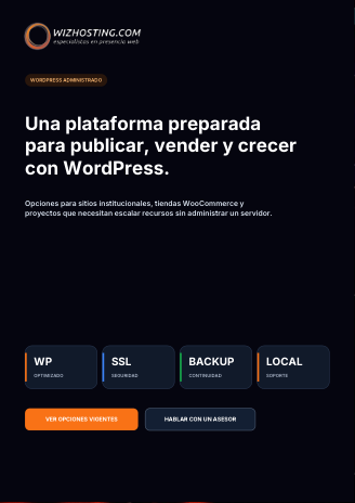 Preview of WordPress hosting